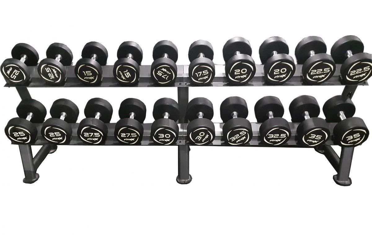 Комплект PVC гантелей 12,5-35кг (10пар) со стойкой