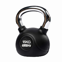 Гиря обрезиненная с хромированной ручкой PROFI-FIT 16 кг