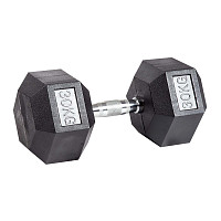 Гантель гексагональная обрезиненная PROFI-FIT 30 кг