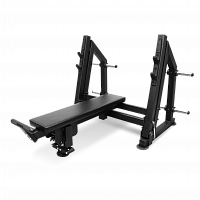 Скамья для жима лёжа с доводчиком, упором и подставкой для ног BRONZE GYM PARTNE...
