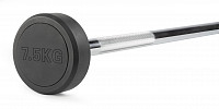Штанга неразборная обрезиненная 7,5 кг. Прямой гриф. VictoryFit VF-DX4075