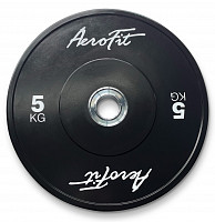 Aerofit AFBD 5 кг бамперные диски для кроссфита, черные