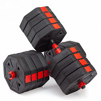 Гантели гексагональные разборные с грифом, 50 кг. (2 шт. х 25 кг.) VictoryFit VF...