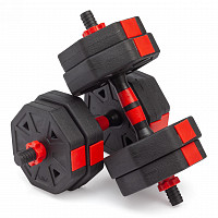 Гантели гексагональные разборные с грифом, 15 кг. (2 шт. х 7,5 кг.) VictoryFit V...