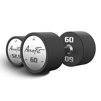 AeroFit AFPUDB52.5-60 набор полиуретановых гантелей, 52,5-60 кг, 4 пары, шаг 2,5...