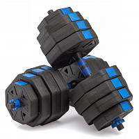 Гантели гексагональные разборные с грифом, 40 кг. (2 шт. х 20 кг.) VictoryFit VF...