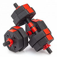 Гантели гексагональные разборные с грифом, 10 кг. (2 шт. х 5 кг.) VictoryFit VF-...
