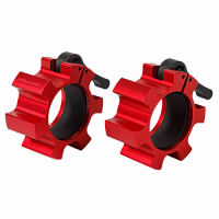 Замок алюминиевый красный для олимпийского грифа (пара) Hasttings Digger HD61D3-...