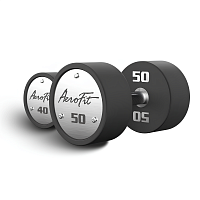 AeroFit AFPUDB40-50 набор полиуретановых гантелей, 40-50 кг, 5 пар, шаг 2,5 кг
